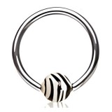 Piercing micro-bcr 73 - Acrylique boule blanche panthère