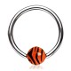 Piercing micro-bcr 73 - Acrylique boule orange panthère