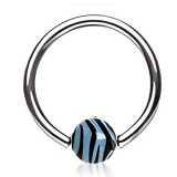 Piercing micro-bcr 73 - Acrylique boule bleue panthère