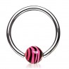 Piercing micro-bcr 73 - Acrylique boule rose panthère