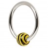 Piercing micro-bcr 73 - Acrylique boule jaune panthère