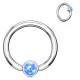 Piercing micro-bcr 138 - Boule plate opalite bleue