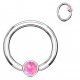 Piercing micro-bcr 138 - Boule plate opalite rose