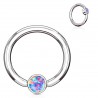 Piercing micro-bcr 138 - Boule plate opalite lilas
