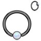 Piercing micro-bcr 139 - Plaqué-titane noir opalite aurora