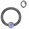 Piercing micro-bcr 139 - Plaqué-titane noir opalite lilas