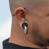 Piercing industriel 107 - Plaqué-titane rainbow tige vrillée