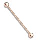 Piercing industriel 107 - Gold-ip rose tige vrillée