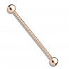 Piercing industriel 107 - Gold-ip rose tige vrillée
