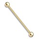 Piercing industriel 107 - Gold-ip jaune tige vrillée