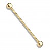 Piercing industriel 107 - Gold-ip jaune tige vrillée