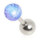 Cartilage hélix, tragus 280 - Boule disco bleu-clair