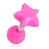 Cartilage hélix, tragus 281 - Acrylique étoile rose