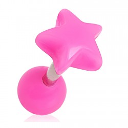 Cartilage hélix, tragus 281 - Acrylique étoile rose