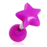 Cartilage hélix, tragus 281 - Acrylique étoile lilas