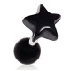 Cartilage hélix, tragus 281 - Acrylique étoile noire