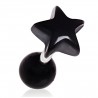 Cartilage hélix, tragus 281 - Acrylique étoile noire