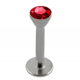 Piercing micro-labret 35 - Losange cristal rouge