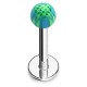 Piercing micro-labret acry 23 - Checker bleu et vert