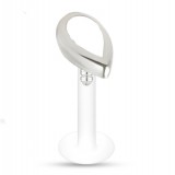Piercing micro-labret téflon 31 - Goutte blanche
