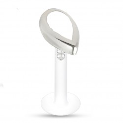 Piercing micro-labret téflon 31 - Goutte blanche