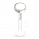 Piercing micro-labret téflon 30 - Cercle coloré blanc