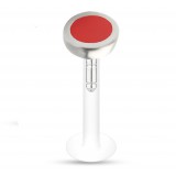 Piercing micro-labret téflon 30 - Cercle coloré rouge