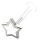 Piercing labret téflon 29 - étoile colorée blanc