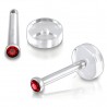 Piercing micro labret cristal rouge (36)