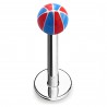 Piercing micro-labret acry 22 - Bicolore rouge et bleu