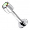 Piercing micro-labret 37 - Cylindre cristal aurora