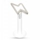 Piercing labret téflon 27 - éclair coloré blanc