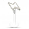 Piercing labret téflon 27 - éclair coloré blanc