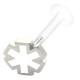 Piercing labret téflon 28 - Croix de vie colorée blanche