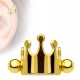 Piercing hélix 14 - Gold-ip jaune petite couronne