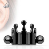 Piercing hélix 14 - Plaqué-titane noir petite couronne
