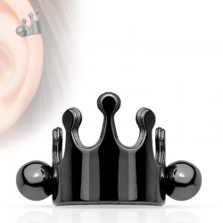 Piercing hélix 14 - Plaqué-titane noir petite couronne