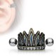 Piercing hélix 46 - Coiffe indienne gold-ip cristaux transparents