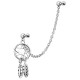 Chaine pour oreille 15 - Attrape rêve perle blanche