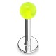 Piercing labret acrylique 01 - Boule unicolore vert-pomme