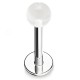 Piercing labret acrylique 01 - Boule unicolore transparente