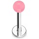 Piercing micro-labret acrylique 01 - Boule unicolore rose