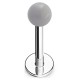 Piercing micro-labret acrylique 01 - Boule unicolore blanche