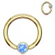 Piercing micro-bcr 140 - Gold-ip jaune opalite bleue