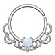 Piercing micro-bcr 153 - Opalite blanche avec dentelles