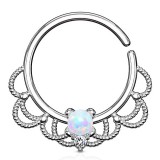 Piercing micro-bcr 153 - Opalite blanche avec dentelles