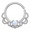 Piercing micro-bcr 153 - Opalite blanche avec dentelles