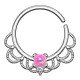 Piercing micro-bcr 153 - Opalite rose avec dentelles
