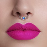 Piercing micro-bcr 153 - Opalite rouge avec dentelles