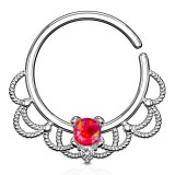 Piercing micro-bcr 153 - Opalite rouge avec dentelles